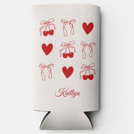Gepersonaliseerde Cherry Bow Bachelorette Party Cu (Voorkant)