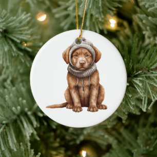 Gepersonaliseerde Chesapeake Bay Retriever hond Keramisch Ornament