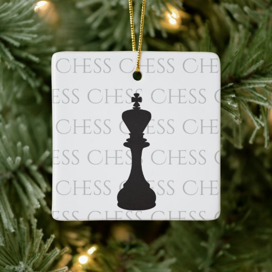 Gepersonaliseerde Chess King Classic Piece Modern Keramisch Ornament (Boom)