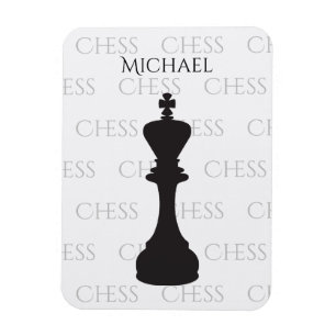 Gepersonaliseerde Chess King Classic Piece Modern Magneet