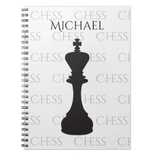 Gepersonaliseerde Chess King Classic Piece Modern Notitieboek