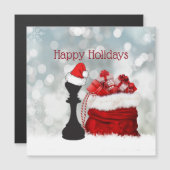 Gepersonaliseerde Chess Santa Christmas Magnetisch (Voorkant / Achterkant)