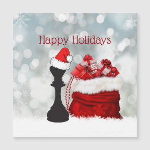 Gepersonaliseerde Chess Santa Christmas Magnetisch