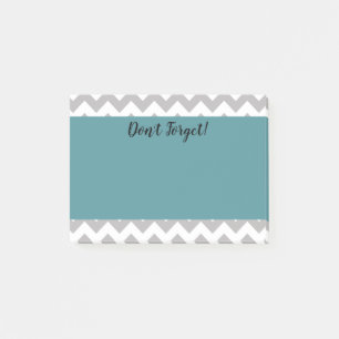 Gepersonaliseerde Chevron & Blauwgroen Post it Not Post-it® Notes