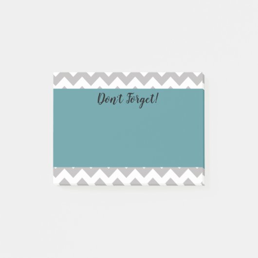 Gepersonaliseerde Chevron & Blauwgroen Post it Not Post-it® Notes (Voorkant)