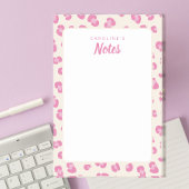 Gepersonaliseerde Chic Pink Leopard Print Notitieb Post-it® Notes