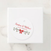 Gepersonaliseerde Chic Winter Vakantie Kerstbruilo Bedankjes Labels (In situ)