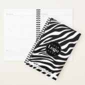 Gepersonaliseerde Chic Zebra Print Custom Company Planner (Display)