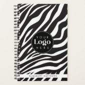 Gepersonaliseerde Chic Zebra Print Custom Company  Planner (Voorkant)