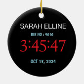 Gepersonaliseerde Chicago Marathon cadeau voor mar Keramisch Ornament (Achterkant)