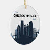 Gepersonaliseerde Chicago Marathon uniek hardloopc Keramisch Ornament (Rechts)