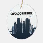 Gepersonaliseerde Chicago Marathon uniek hardloopc Keramisch Ornament (Links)
