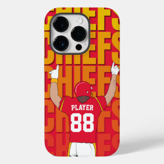 Gepersonaliseerde Chiefs Jersey Amerikaans Footbal Case-Mate iPhone 14 Pro Hoesje