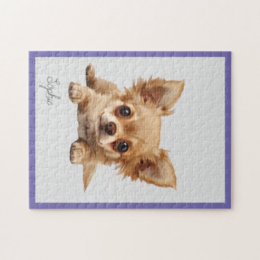 Gepersonaliseerde Chihuahua Jigsaw puzzel (Horizontaal)