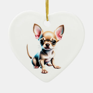 Gepersonaliseerde Chihuahua Puppy Keramisch Ornament