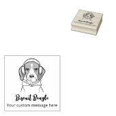 Gepersonaliseerde Chilling Dog Schattige Funny Bea Rubberstempel (Gestempeld)