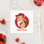 Gepersonaliseerde chimp-cartoon servetten (Insitu)