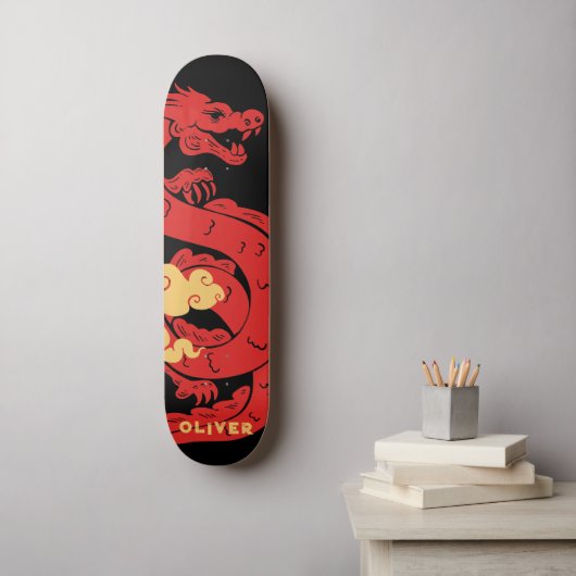 Gepersonaliseerde Chinese draak Skateboard (Muurkunst)