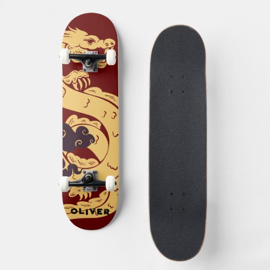 Gepersonaliseerde Chinese draak Skateboard (Voorkant)