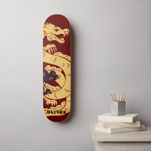 Gepersonaliseerde Chinese draak Skateboard (Muurkunst)