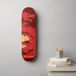 Gepersonaliseerde Chinese draak Skateboard