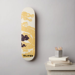 Gepersonaliseerde Chinese draak Skateboard