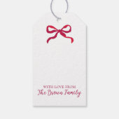 Gepersonaliseerde Chinoiserie Topiary Kerstmis Cadeaulabel (Achterkant)