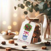 Gepersonaliseerde Chinoiserie Topiary Vakantie, Cadeaulabel