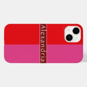 Gepersonaliseerde chique gestreepte Case-Mate iPhone case (Achterkant (horizontaal))