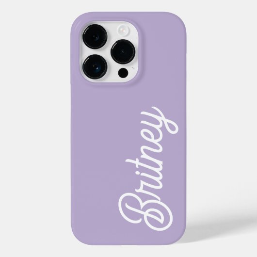 Gepersonaliseerde chique lavendel Paarse monogram  Case-Mate iPhone Case (Achterkant)