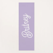 Gepersonaliseerde chique lavendel Paarse monogram  Yogamat (Voorkant)