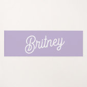 Gepersonaliseerde chique lavendel Paarse monogram  Yogamat (Voorkant (horizontaal))