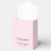 Gepersonaliseerde chique liefde ScrIpt zwart roze  Bedankdoosjes (Geopend)