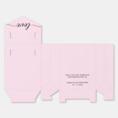 Gepersonaliseerde chique liefde ScrIpt zwart roze  Bedankdoosjes (Ongevouwen)