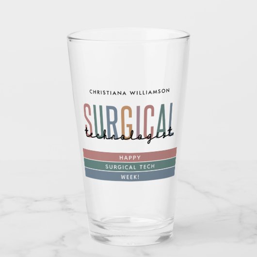 Gepersonaliseerde Chirurgische Technologist Week O Glas (Voorkant)