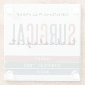 Gepersonaliseerde Chirurgische Technologist Week O Glazen Onderzetter (Achterkant)