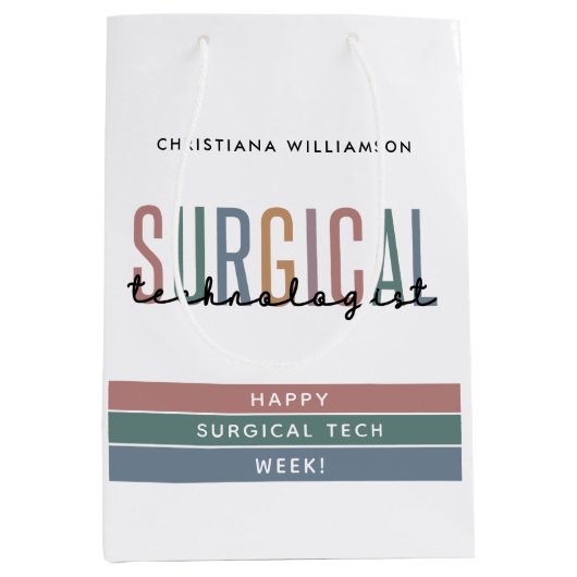Gepersonaliseerde Chirurgische Technologist Week O Medium Cadeauzakje (Voorkant)