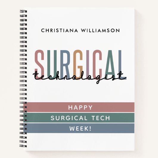 Gepersonaliseerde Chirurgische Technologist Week O Notitieboek (Voorkant)