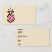 Gepersonaliseerde chocolade-ananas met roze hart visitekaartje (Voorkant / Achterkant)