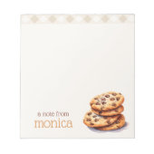 Gepersonaliseerde Chocolade Chip Cookie Lover Notitieblok (Voorkant)