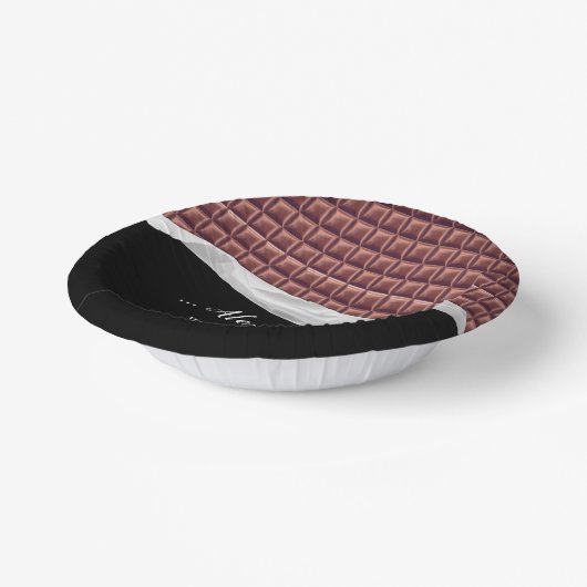 Gepersonaliseerde Chocolade Snoep Bar Party Papieren Kommen (Gebogen)