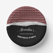 Gepersonaliseerde Chocolade Snoep Bar Party Papieren Kommen (Voorkant)