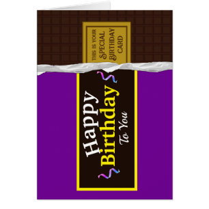 Gepersonaliseerde Chocolade Snoep Bar Verjaardag K