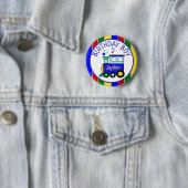 Gepersonaliseerde Choo Choo Train Verjaardag Jonge Ronde Button 5,7 Cm (In situ)