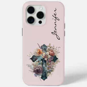Gepersonaliseerde Christelijke Cross iPhone Telefo iPhone 15 Pro Max Hoesje