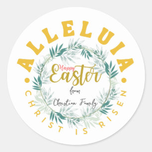Gepersonaliseerde Christelijke Pasen Ronde Sticker