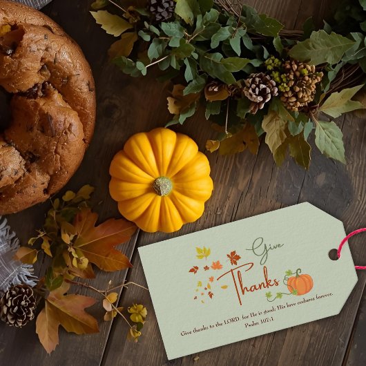 Gepersonaliseerde Christelijke Thanksgiving trakta Cadeaulabel