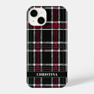 Gepersonaliseerde Christmas Plaid telefoonhoesje iPhone 14 Hoesje