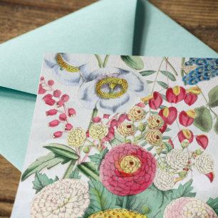 Gepersonaliseerde  Chrysanthemum Poppy Lila Briefkaart