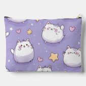 Gepersonaliseerde Chubby Cat & Pastel Star Pattern Etui (Achterkant)